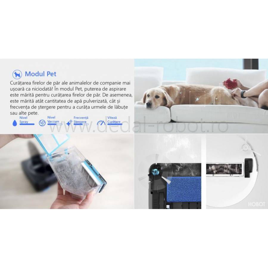 Hobot Legee 688  Mop Robot Cu Aspirare Aplicatie Mobila Wifi Giroscop Simultan Curatare Uscata Si Umeda