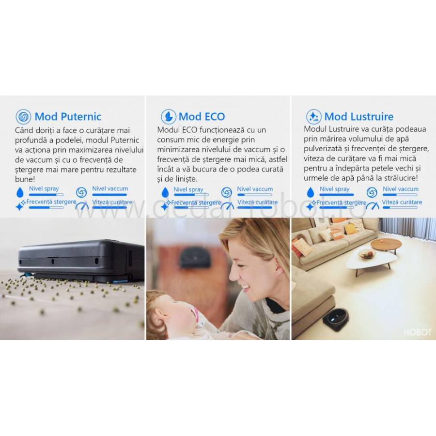 Hobot Legee 688  Mop Robot Cu Aspirare Aplicatie Mobila Wifi Giroscop Simultan Curatare Uscata Si Umeda