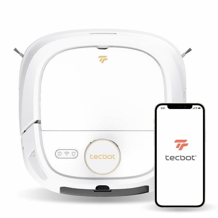 Tecbot M1  Aspirator Robot Cu Spalare Auto Clatire Rolamop alb