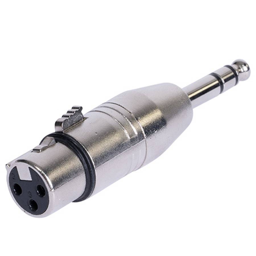Adaptor audio XLR-Jack 6.35mm stereo metalic