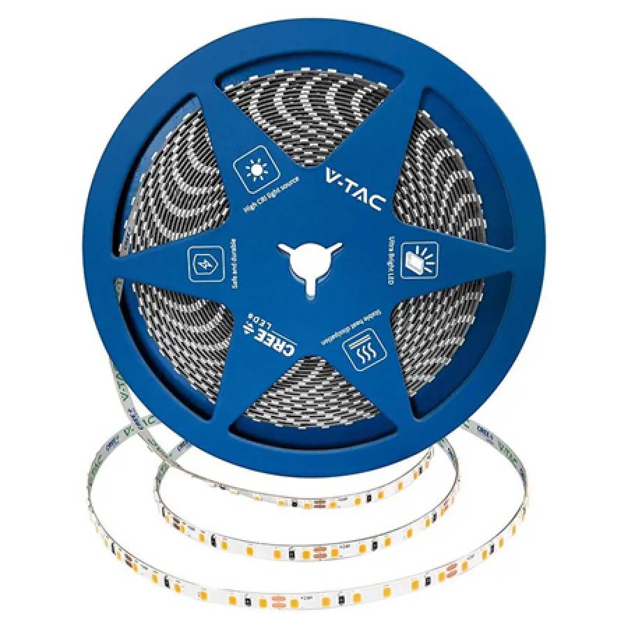 Benzi Led 5mm 8w/m 24v Alb Neutru 10m 4000k Cree