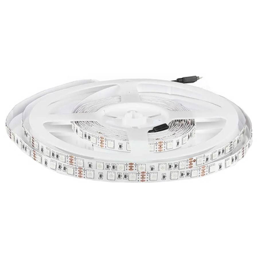 Banda LED, Lungime 5m, Lumina Rosu, 12V, IP20, Alb