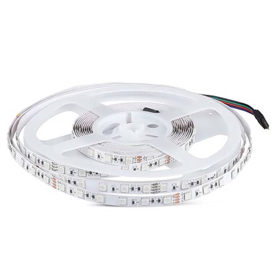 Banda LED RGB, 5m, 24V, IP20, Alb
