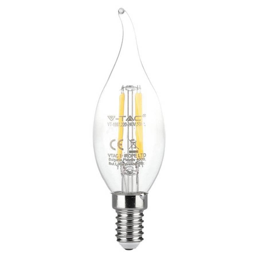 Bec LED E14 filament, 4W, 3000K