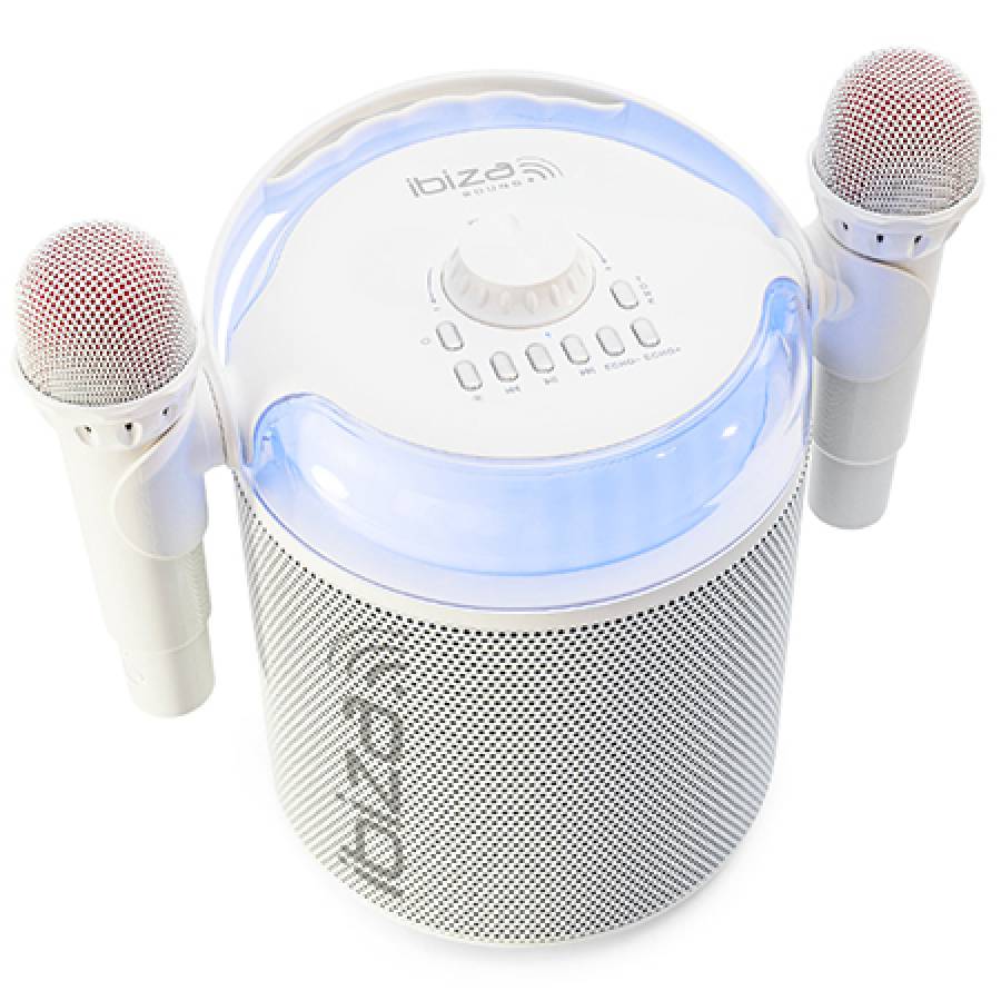 Karaoke Player cu 2 Microfoane Wireless și Conectare Bluetooth