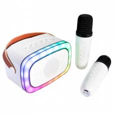 Boxa Karaoke portabila cu 2 microfoane si conectivitate Bluetooth/USB/TWS.