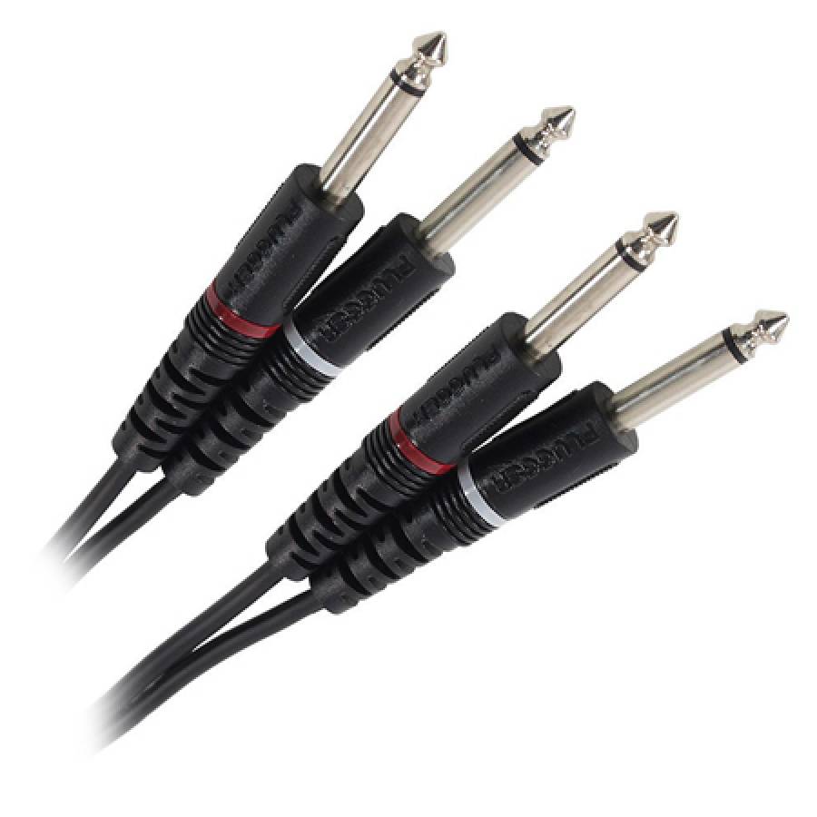 Cablu 2x Jack 6.35 Tata Mono - 2 X Jack 6.35 Tata Mono 6m