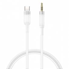 Cablu audio USB-C - Jack 3.5mm - 1m - Alb