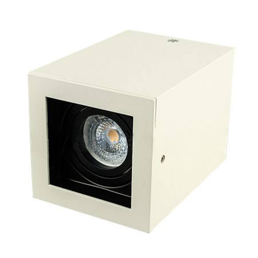 Lampa Montaj Perete Soclu Gu10 Forma Patrat Alb