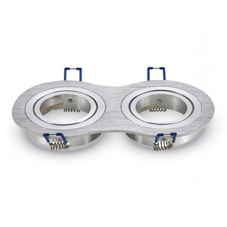 Spot 2xGU10 Crom Mat Unghi Reglabil - Corp pentru iluminat.