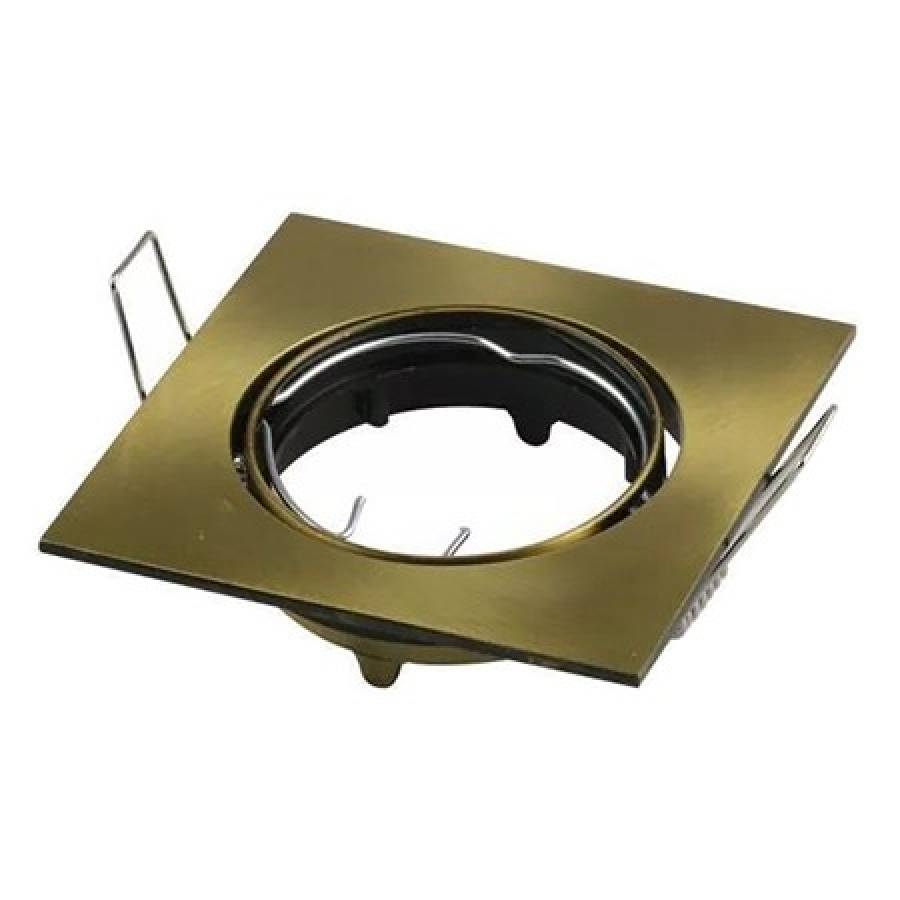Spot patrat bronz GU10, montaj ingropat