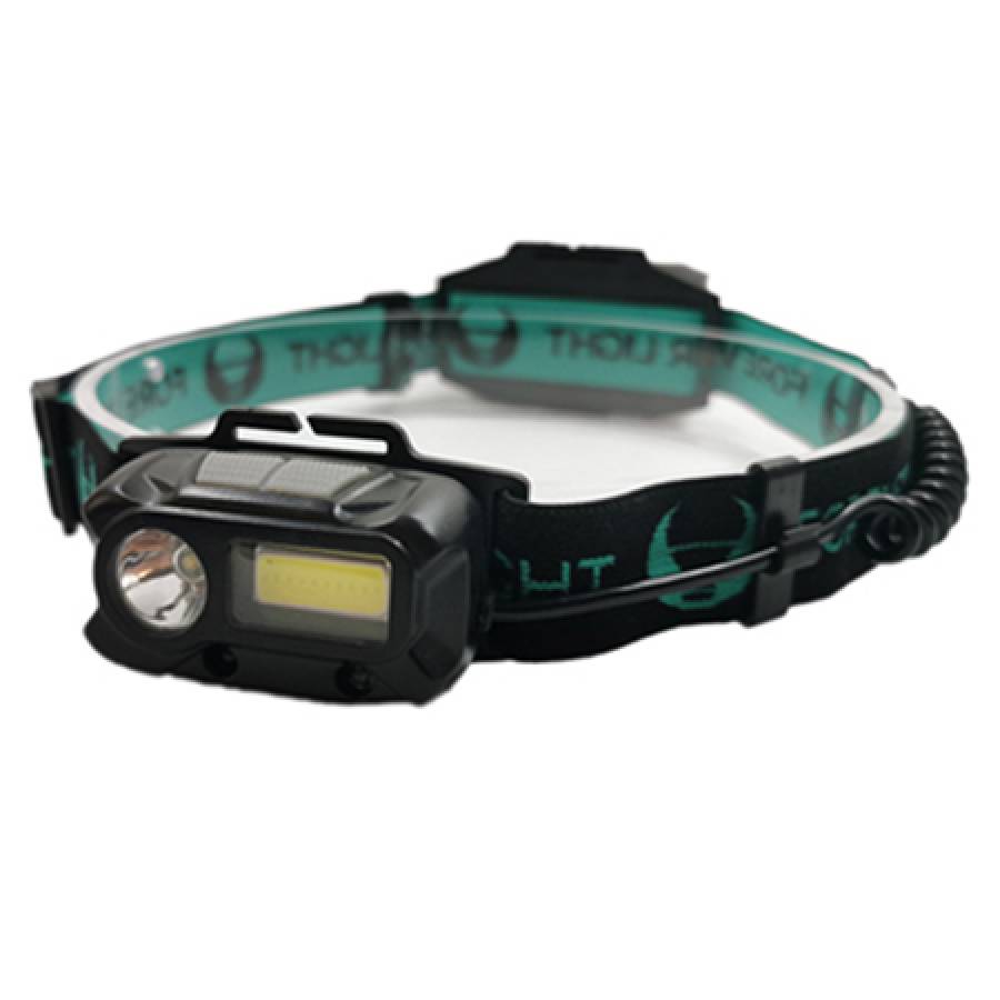 Lanterna camping compacta cu baterie USB incorporata.