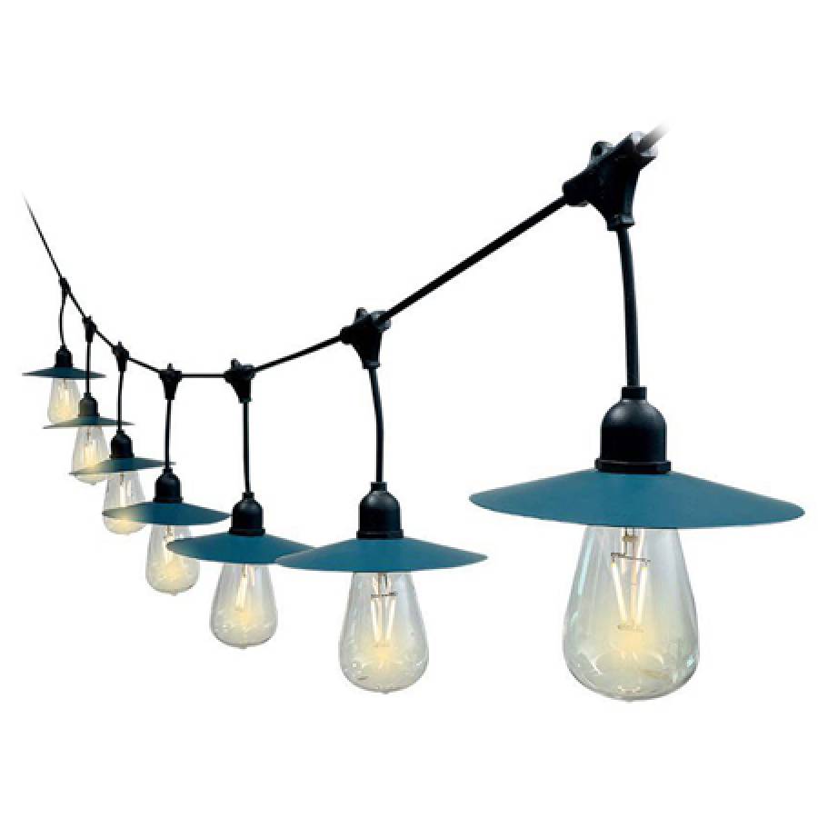 Ghirlanda solara cu 15.6m si 45w, rezistenta la apa, 3000k.