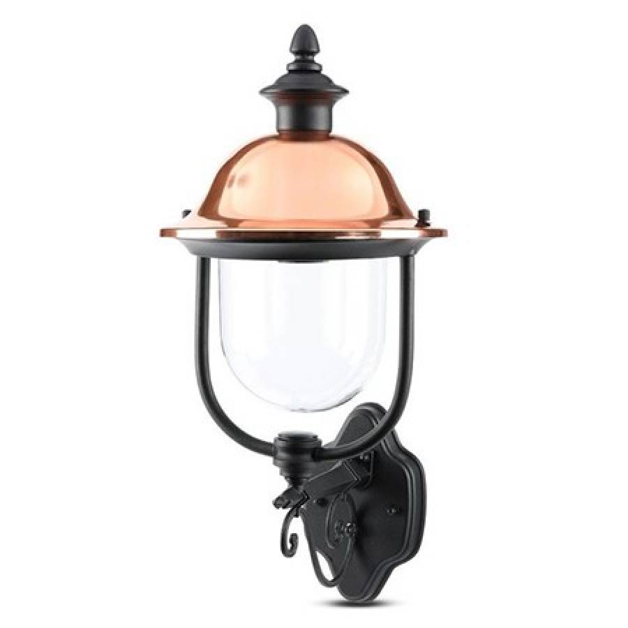 Lampa Gradina Montaj Perete Negru E27 - Aluminiu