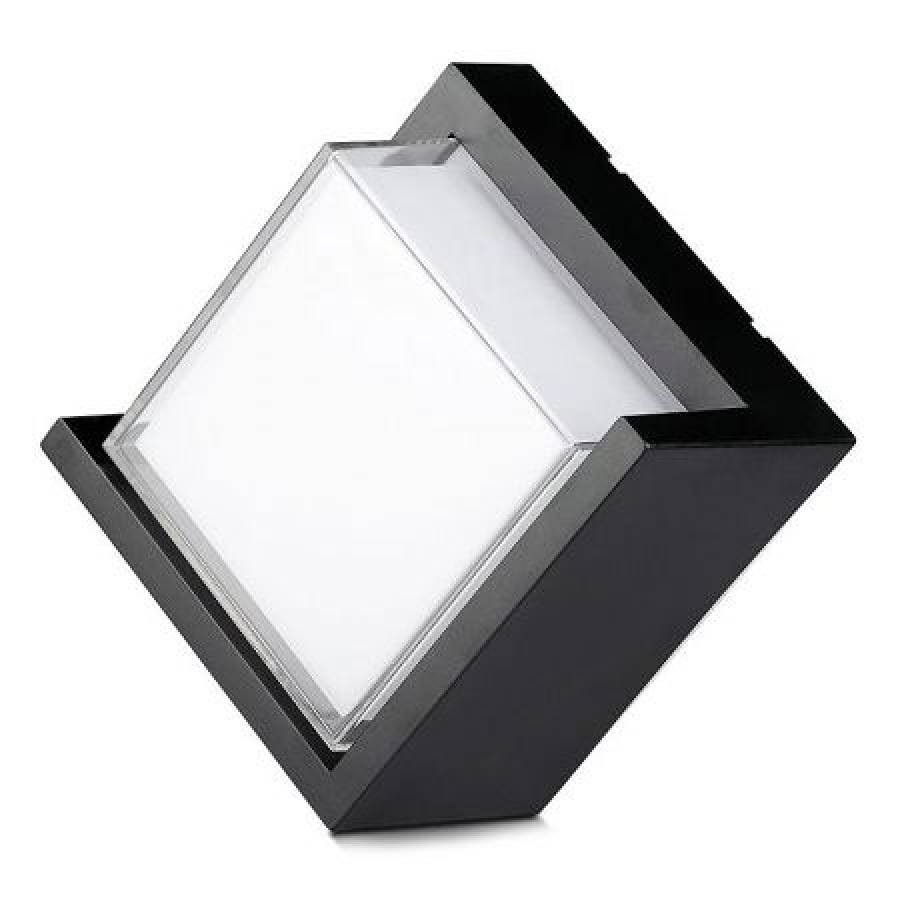 Lampa Led 12w Alb Neutru Montare Perete Negru.