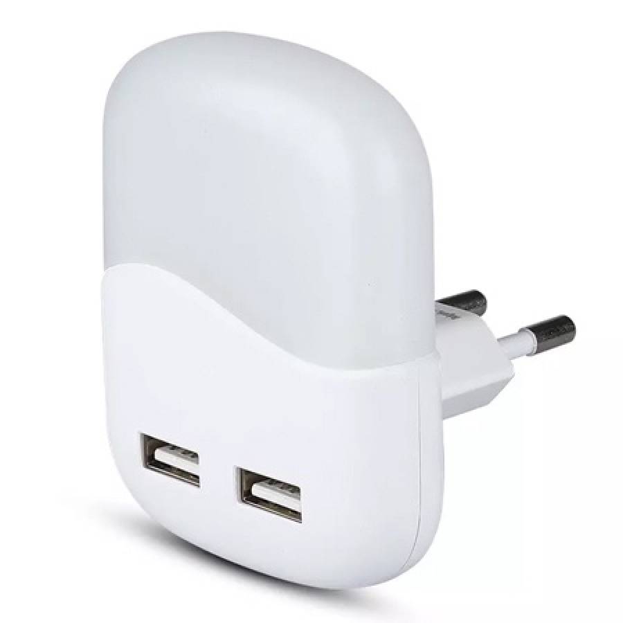 Lampa Veghe Patrata Senzor Lumina 3000k + 2 USB