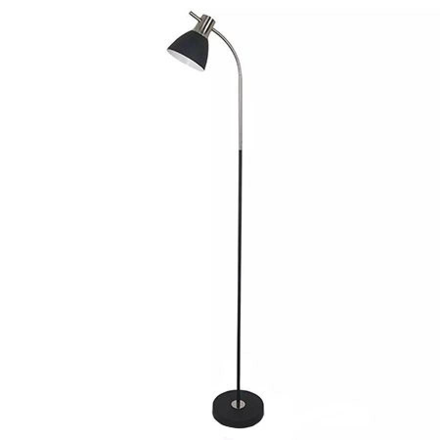 Lampadar metal, 1540mm, soclu E27 - negru/crom