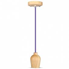 Pendul tavan elegant din lemn cu soclu E27 - Violet