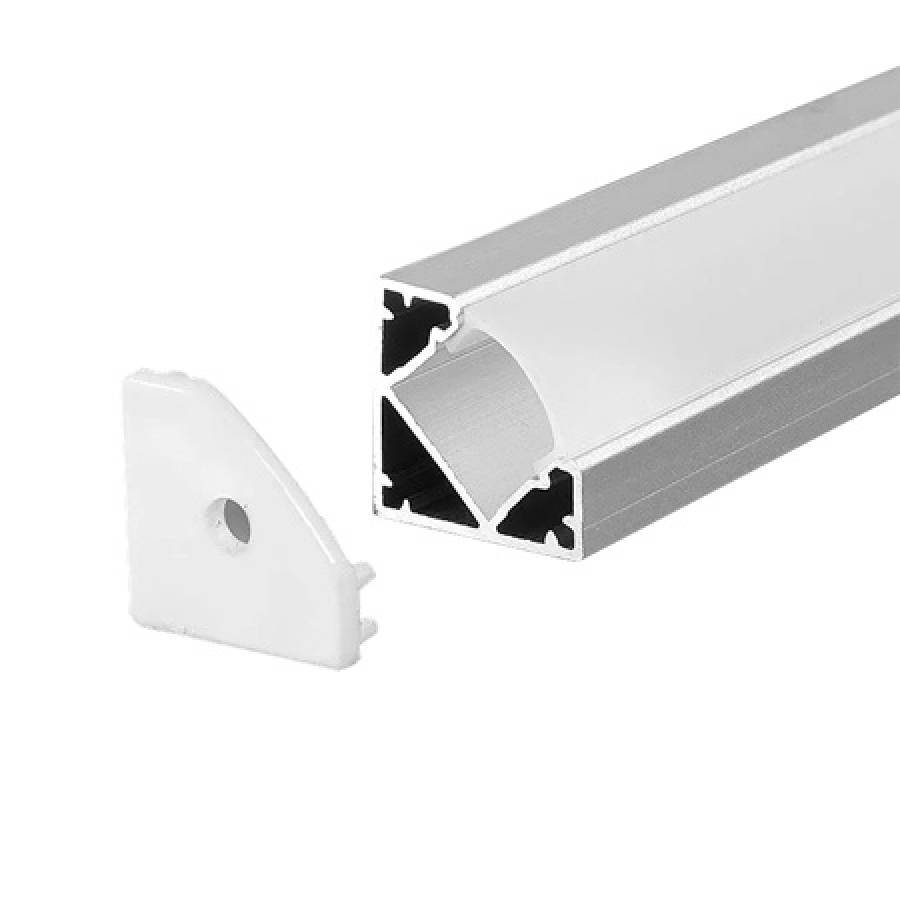 Profil aluminiu pentru banda LED 2m 19x19mm - Negru