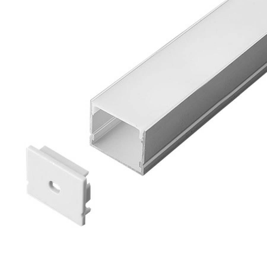 Kit de profil aluminiu LED 2m, alb, 30x20mm