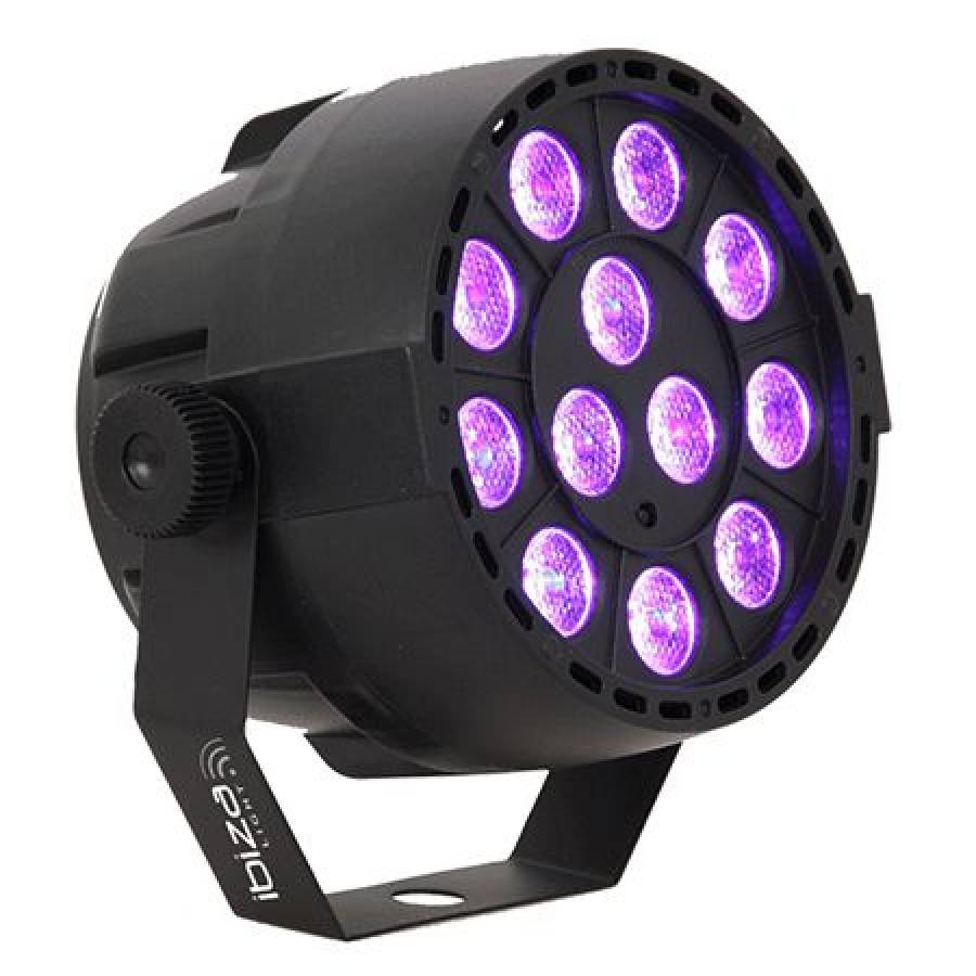 Proiector compact LED UV, 12x2W, microfon, DMX