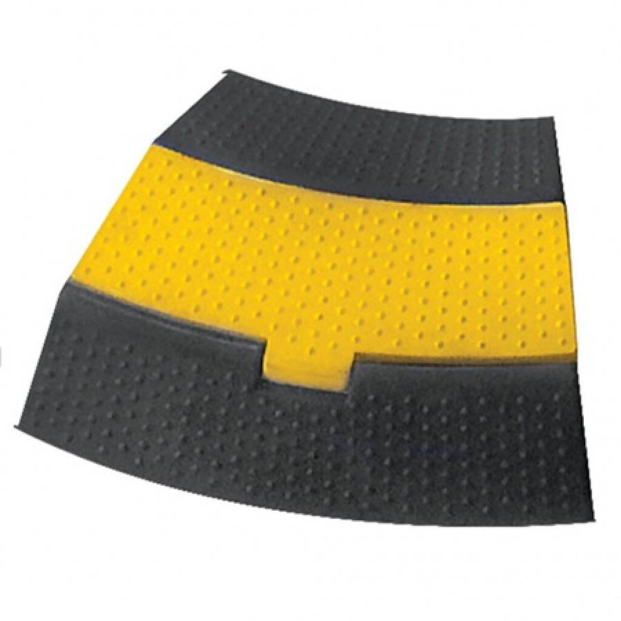 Rampa cabluri unghi 30°, rezistenta, separare canale, capac galben.