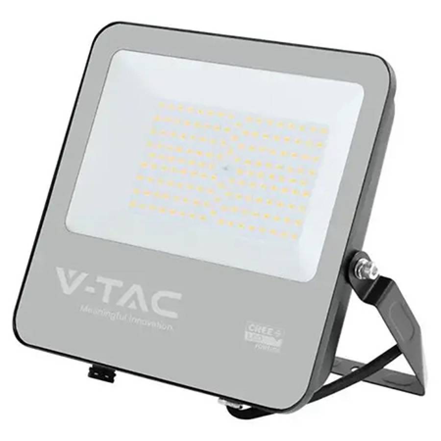 Reflector Led 100w 135lm/w 4000k Ip65 Cablu 1m Cip Cree - Negru/gri