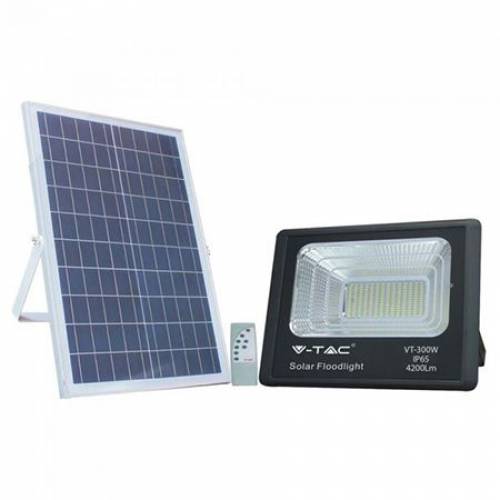 Reflector LED 50W cu încărcare solară și telecomandă
