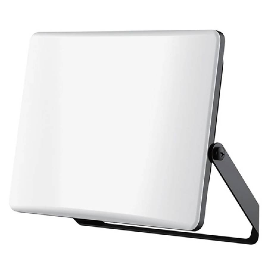 Reflector LED 100W, rezistent la apa, cu cablu negru.