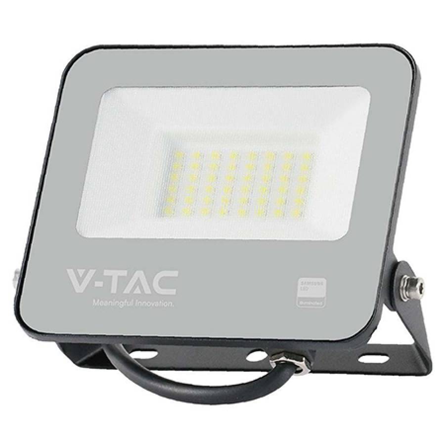 Reflector LED 30W, eficienta 185lm/w, rezistent la apa - Negru/gri