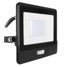 Reflector LED SMD 30W IP65 cu Senzor Miscare - Negru