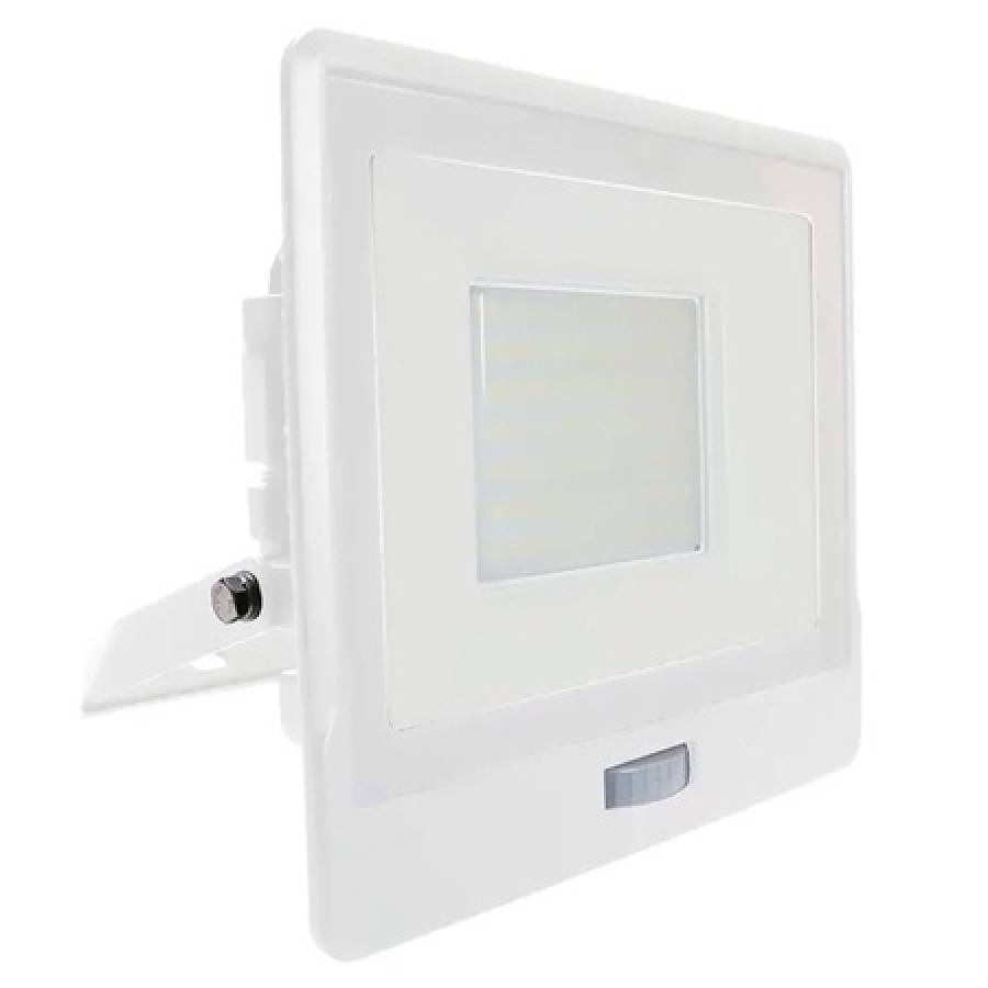 Reflector LED SMD 50W Alb cu Senzor de Mișcare