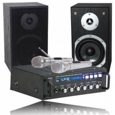 Set Karaoke Bluetooth Amplificator + 2 Boxe 2x35w