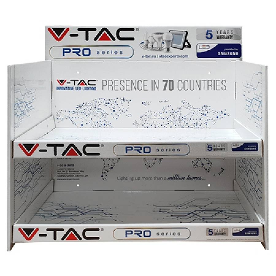 Stand expo din carton rezistent, portabil, ideal pentru evenimentele de prezentare.