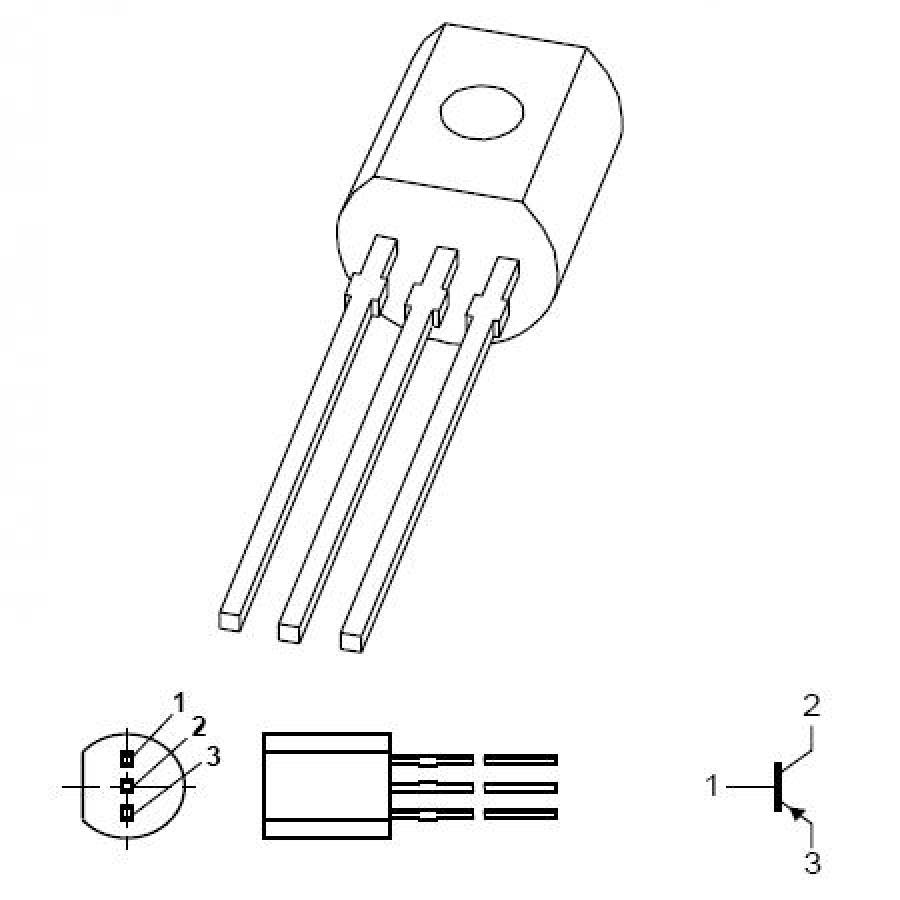 Tranzistor PNP de medie putere: 20V, 1A
