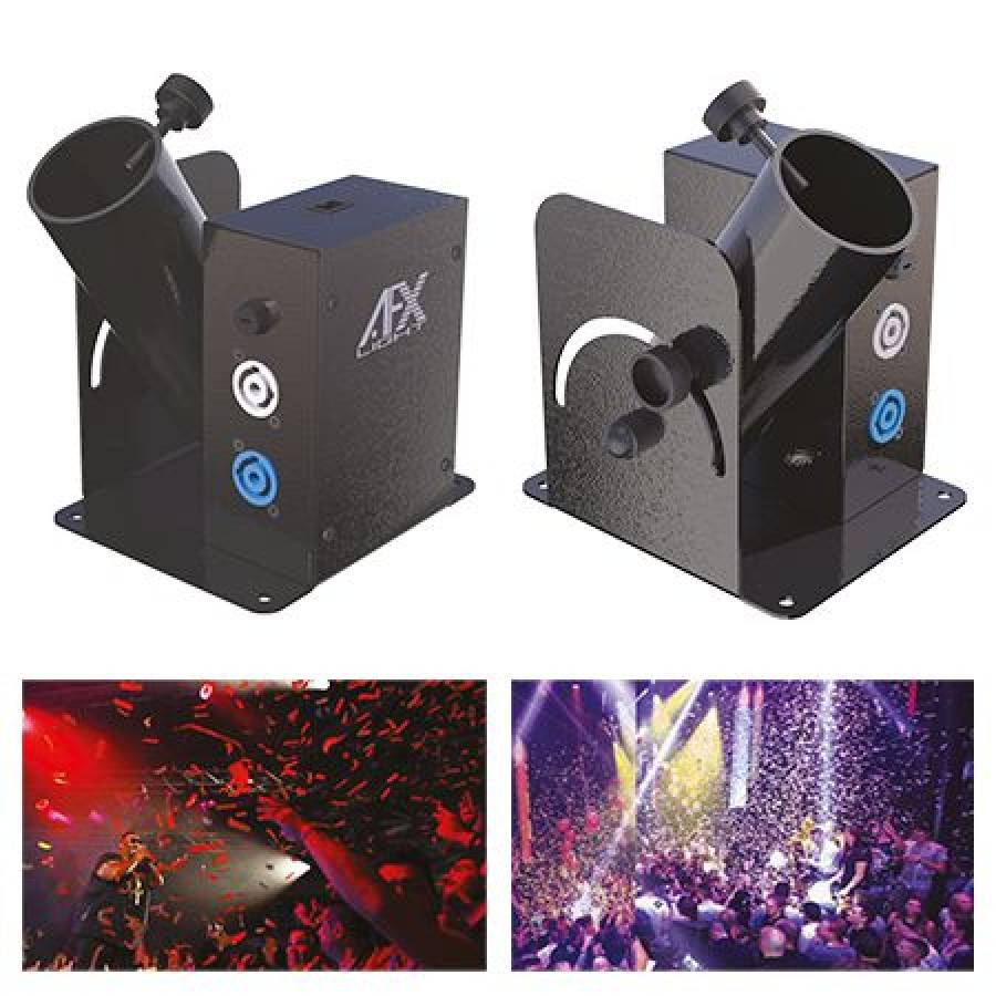 Tun Confetti Unghi Reglabil, Proiectie 4-66m, Telecomanda