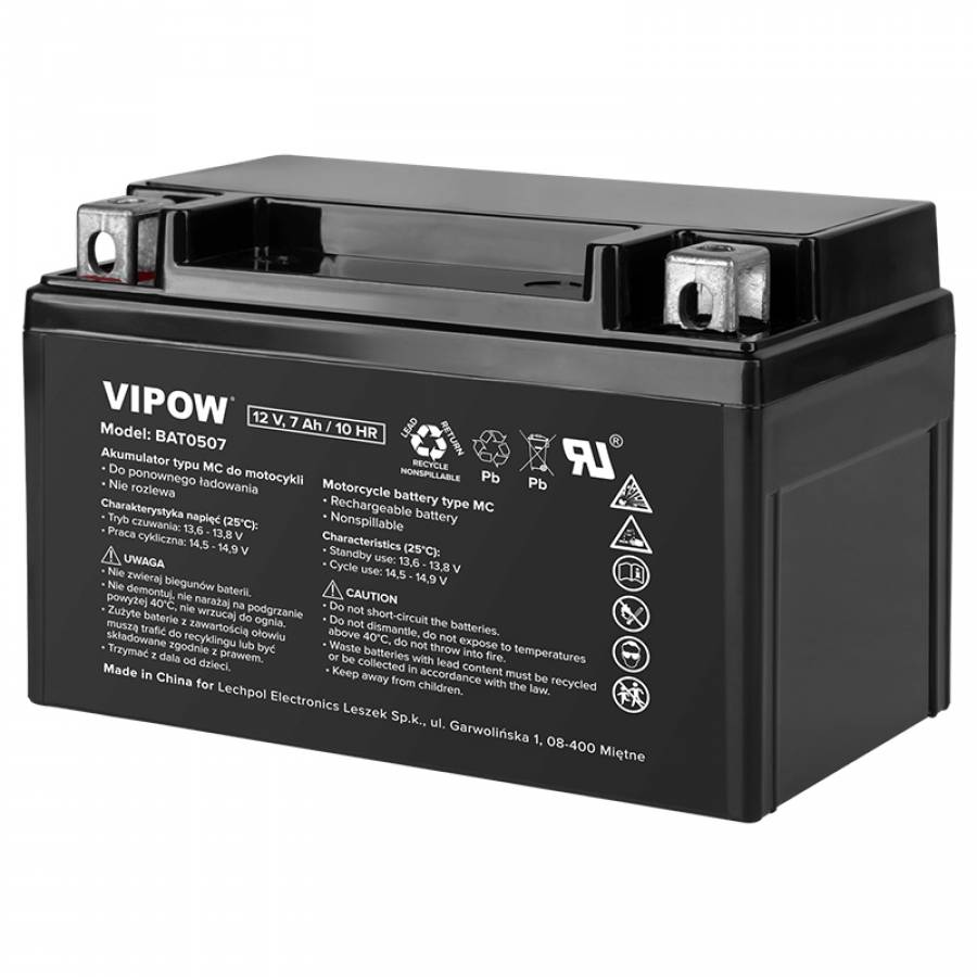 Baterie Reincarcabila Motocicleta Vipow 12v 7ah