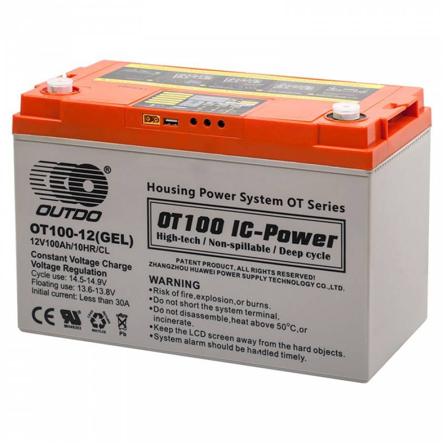 Acumulator Gel Deep Cycle,  12v 100ah, cu Afisaj