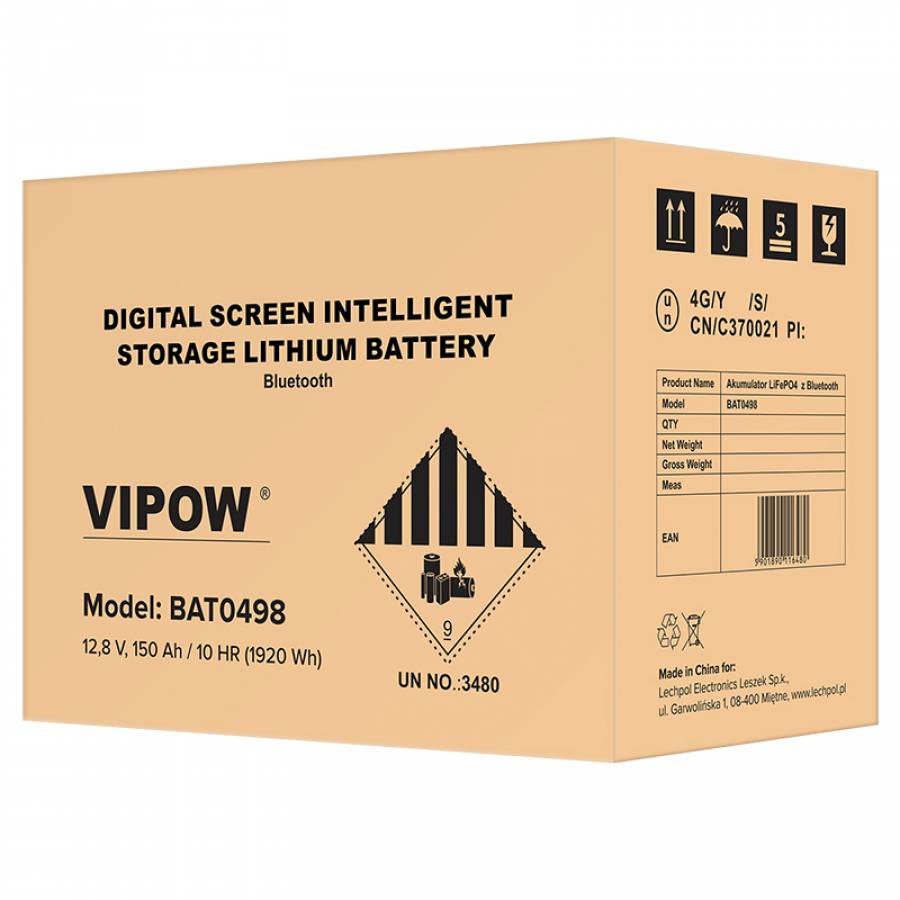 Acumulator Lifepo4 12v 150ah Bluetooth Vipow