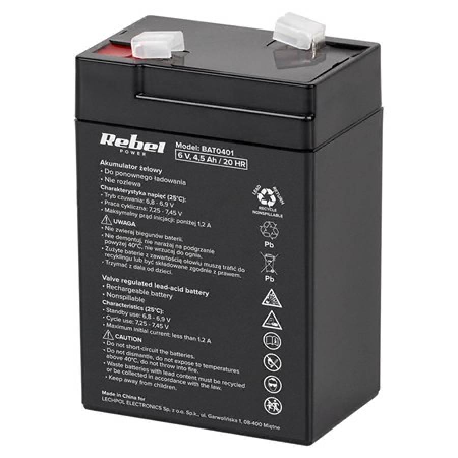 Acumulator Stationar, 6V Rebel, 4.5Ah, performanta exceptionala.