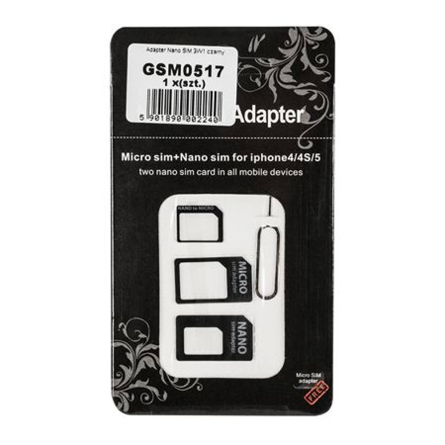 Adaptor SIM Nano/Micro/SIM 3 în 1