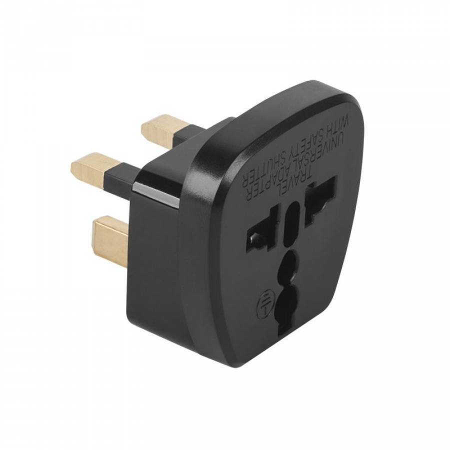 Adaptor Universal Tensiune Priza UK, Negru