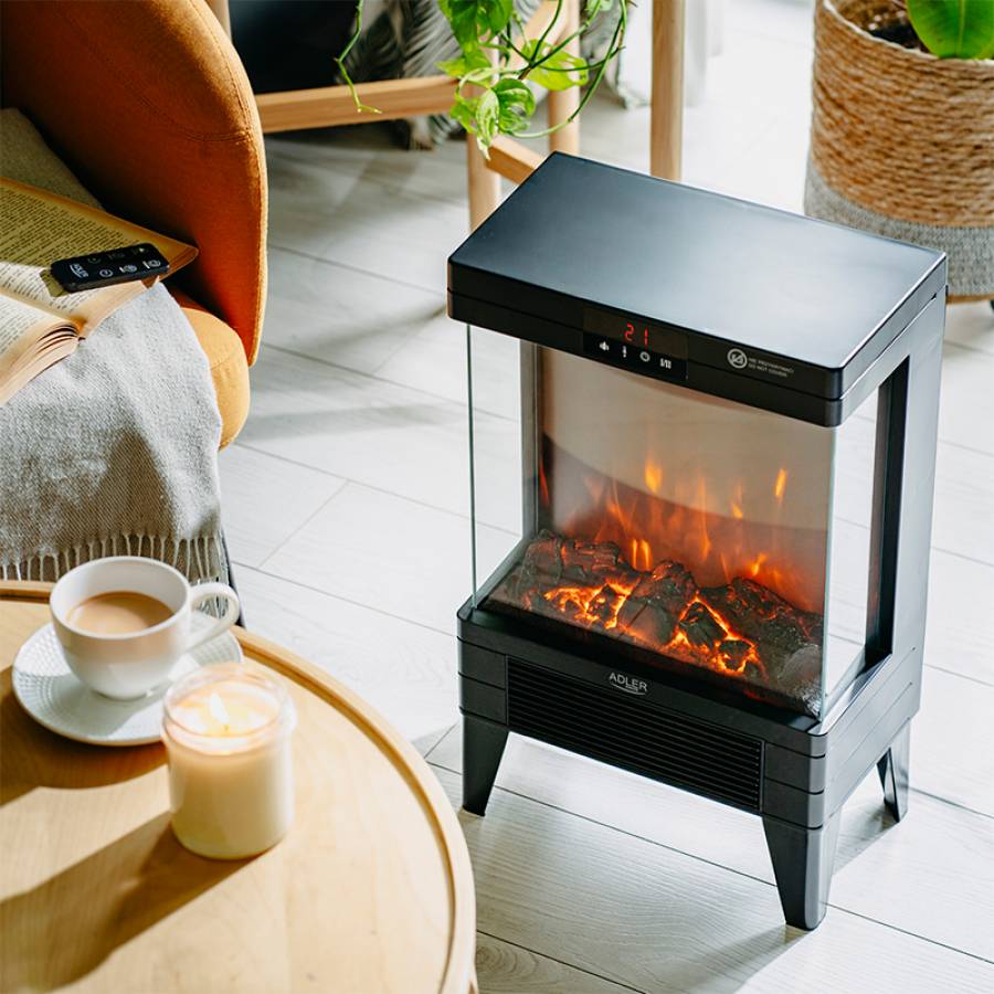 Aeroterma Electrica Semineu Efect Flacara 3D Led