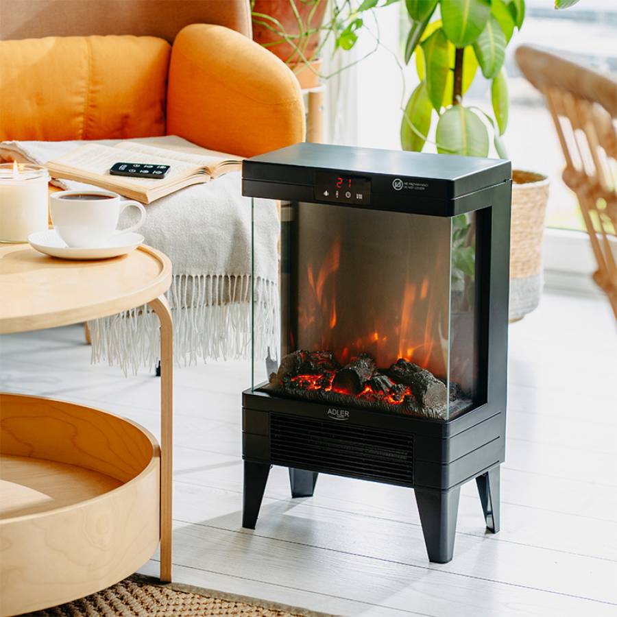 Aeroterma Electrica Semineu Efect Flacara 3D Led