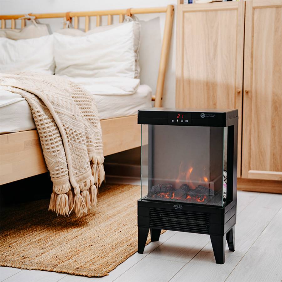 Aeroterma Electrica Semineu Efect Flacara 3D Led