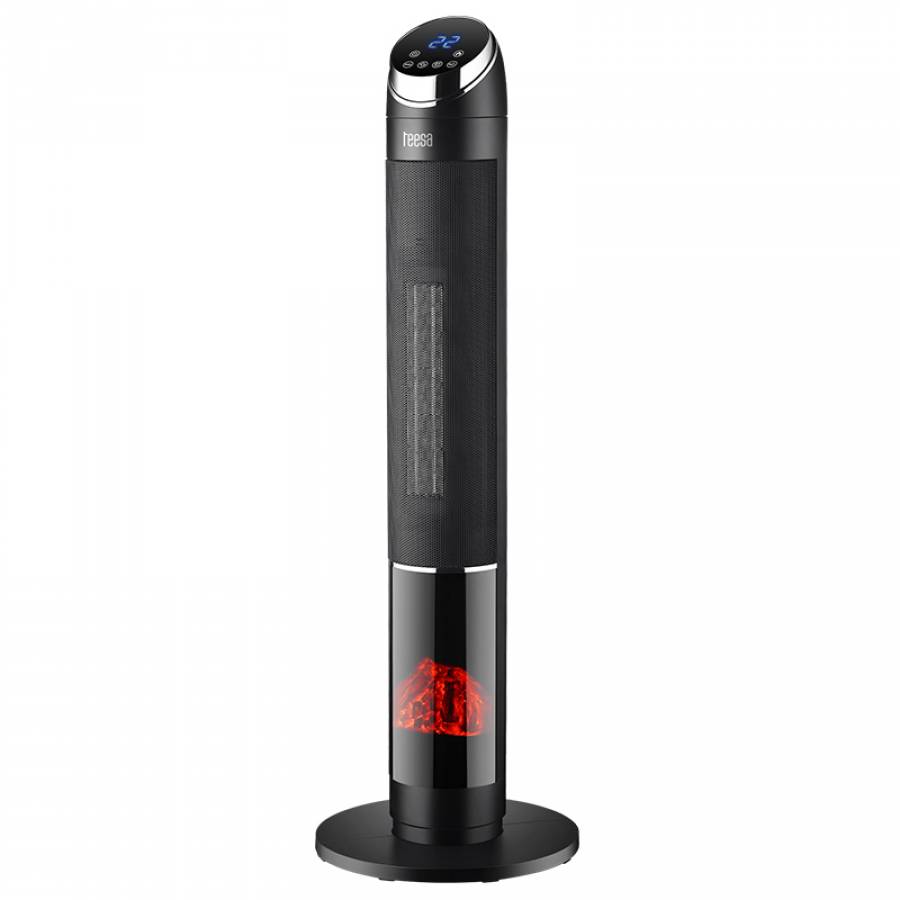 Semineu Electric Decorativ cu Aeroterma si Telecomanda Teesa