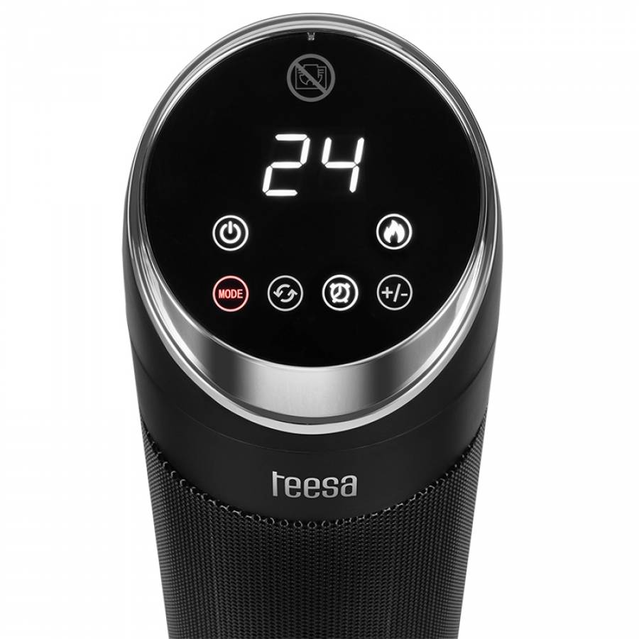 Semineu Electric Decorativ cu Aeroterma si Telecomanda Teesa