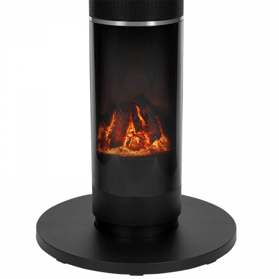 Semineu Electric Decorativ cu Aeroterma si Telecomanda Teesa