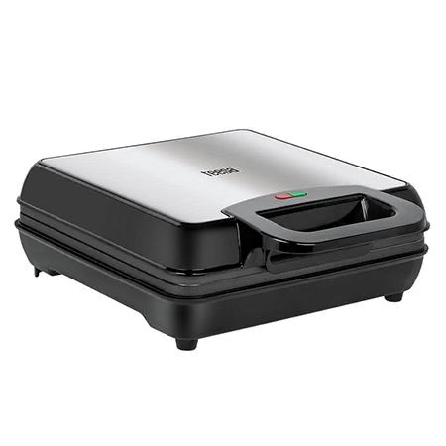 Aparat Wafe Patrate Negru, Putere 1100W, Indicator Incalzire, Maner termorezistent