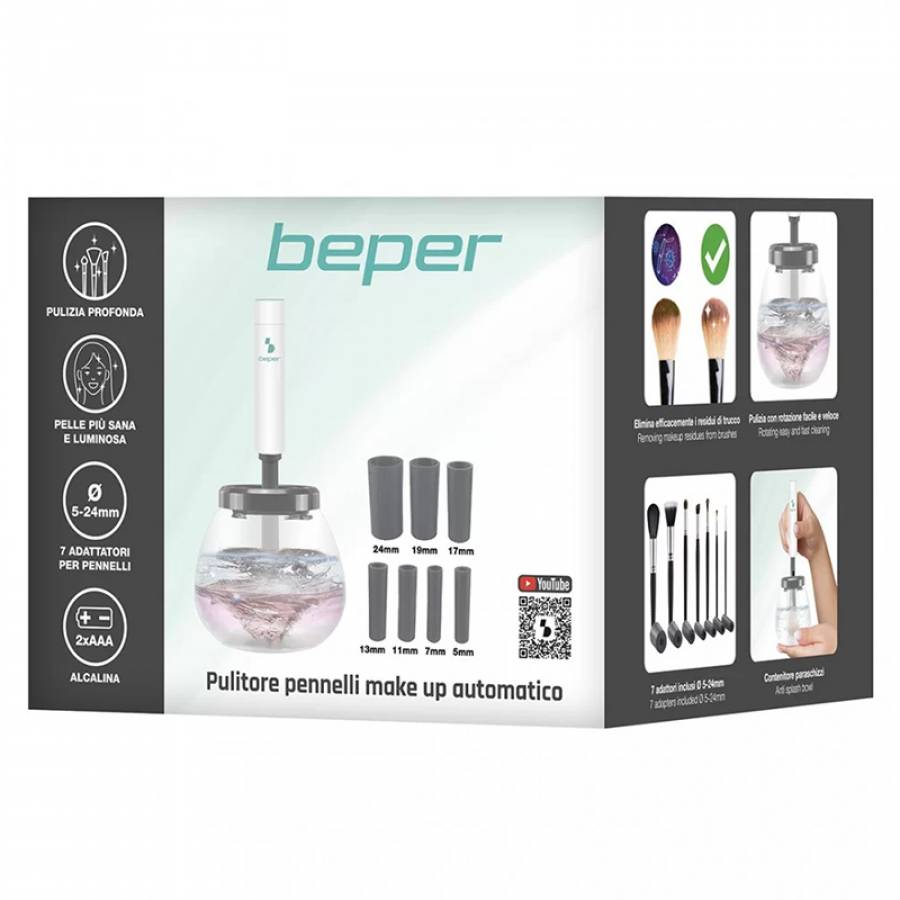 Curatare automata pensule machiaj, curatare rapida, adaptori inclusi